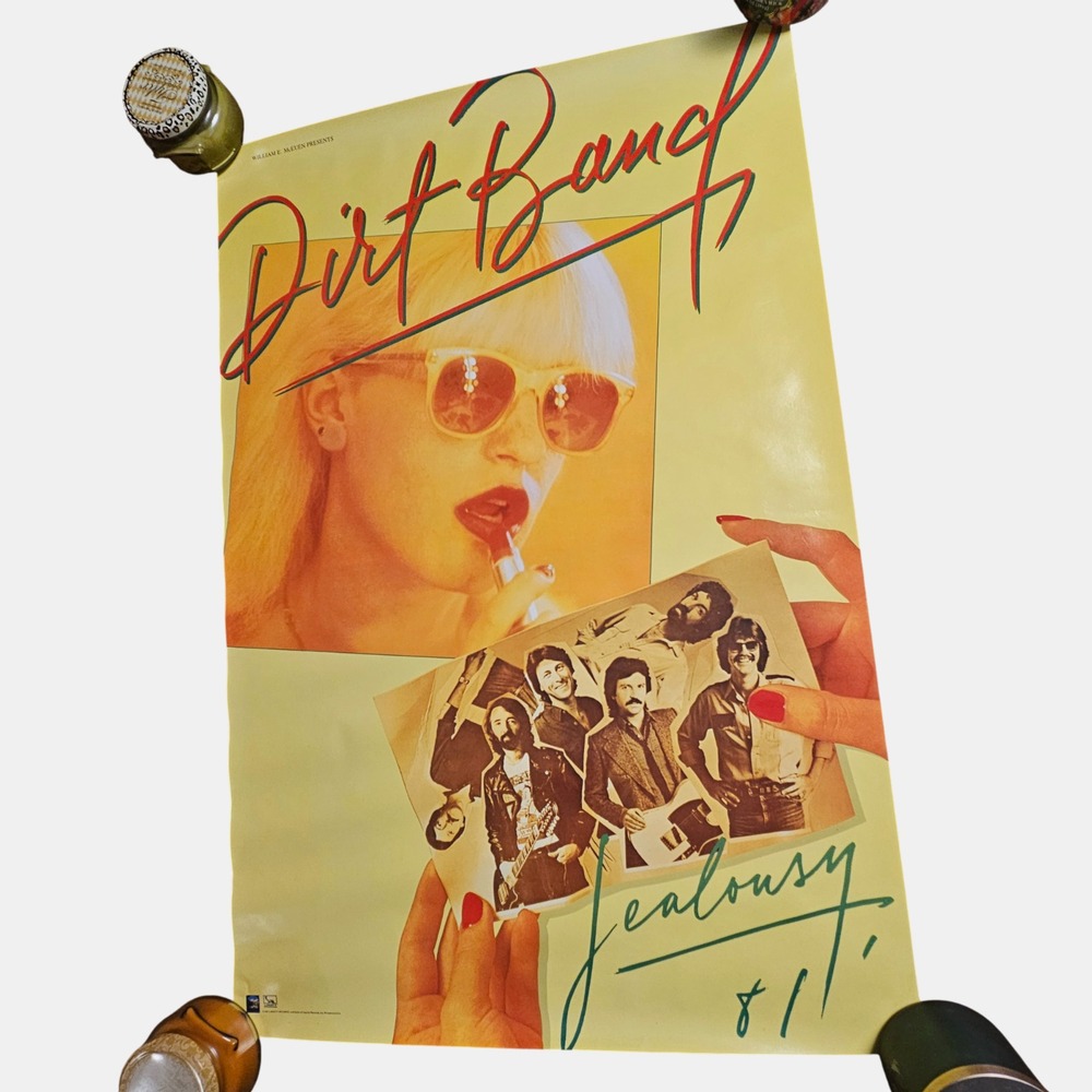 The Dirt Band Jealousy 24x36 Vintage 1981 Liberty Records Promo Poster Display‎